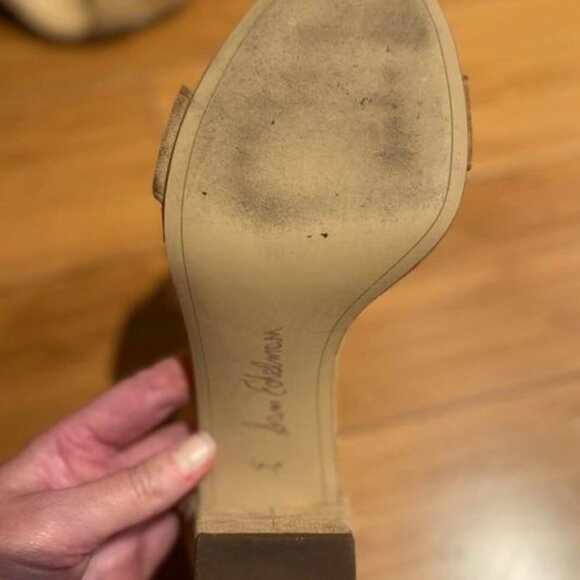 Sam Edelman Odila Heeled Sandal Scalloped Ankle Strap Sandal Size - Picture 4 of 7